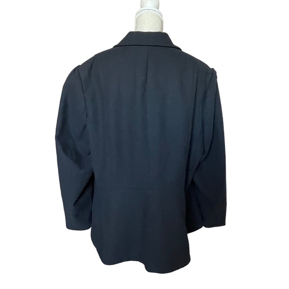 Jessica London Women’s Wool Blend Peplum Coat Jacket Plus Size 24W Black - Picture 4 of 8